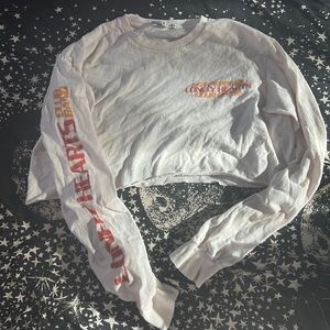 beatles thrifted crop top